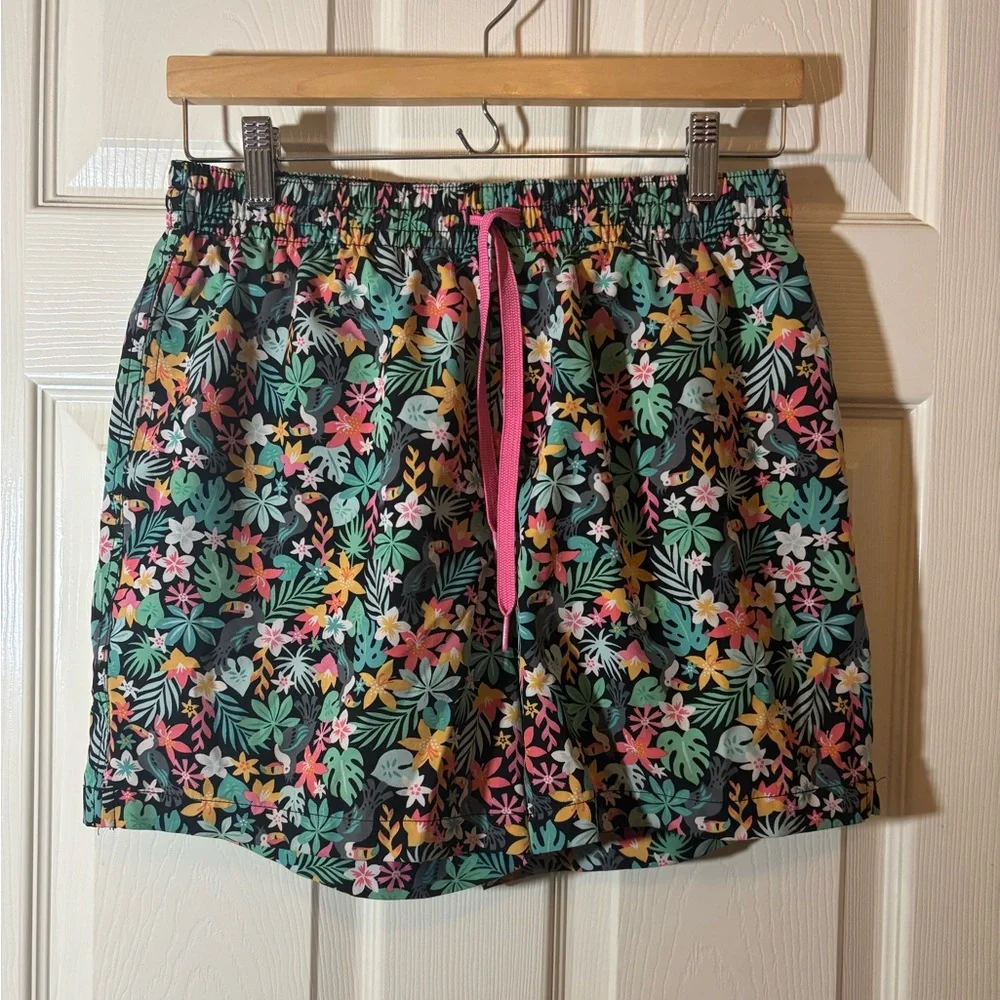 Chubbies Men’s High Waist Floral Swim Shorts - Black, Green, Pink, Yellow. 5”